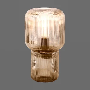 Paul Neuhaus Designerska lampa stołowa z bursztynowego szkła - Zonat - Lampy stojące - miniaturka - grafika 1