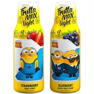 Syropy i koncentraty owocowe - Syrop FruttaMax MINIONKI TRUSKAWKA LIGHT 500ml + Syrop FruttaMax MINIONKI BORÓWKA LIGHT 500ml - miniaturka - grafika 1
