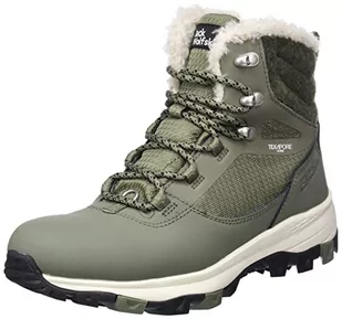 Jack Wolfskin Damskie buty trekkingowe Everquest Texapore High W, khaki piaskowy, 37 EU - Buty trekkingowe damskie - miniaturka - grafika 1