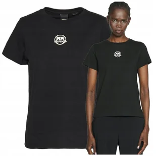 PINKO koszulka damska tshirt PREMIUM logo czarna wyszczuplająca ŁADNA PINKO koszulka damska tshirt PREMIUM logo czarna wyszczuplająca ŁADNA r.XL - Koszulki i topy damskie - miniaturka - grafika 1
