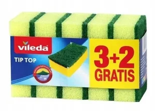 Vileda Zmywaki Gąbki Do Mycia Naczyń Tip Top x 5 Sztuk - Akcesoria i części AGD - miniaturka - grafika 1