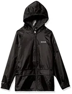 Kurtki i płaszcze dla chłopców - Regatta Unisex dzieci 'Stormbreak' wodoodporne klejone szwy 2 boczne kieszenie zatrzaski na brzegu kurtka na spodnie Czarny 13 yr - miniaturka - grafika 1