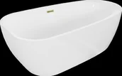 Wanny - Mexen Giada wanna wolnostojąca 170 x 90 cm, biała połysk, przelew złoty - 52741709000-50 - miniaturka - grafika 1