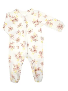 Dziewczęcy Pajac bawełniany Kwiaty Nicol,r.86 - Pajacyki dla niemowląt - miniaturka - grafika 1