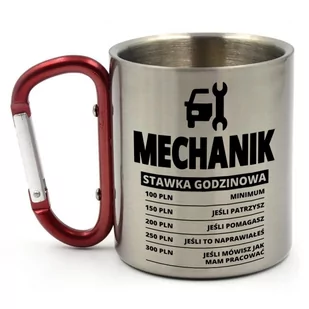 Kubek z karabińczykiem Mechanik Stawka Godzinowa. Prezent dla mechanika, 300ml / GiTees - Akcesoria motoryzacyjne - miniaturka - grafika 1