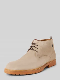 Buty skórzane z naszywką z logo model ‘De Karper’ - Botki męskie - miniaturka - grafika 1