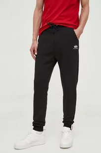 Alpha Industries spodnie dresowe kolor czarny gładkie 116370.03-Black - Spodnie męskie - miniaturka - grafika 1