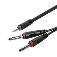 Kable - Kabel audio Jack 3.5 stereo 2xJack 6.3 mono 2m Roxtone SAYC130L2 - miniaturka - grafika 1