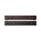 Stacje dokujące i replikatory portów - Lenovo ThinkPad Thunderbolt 4 Smart Dock Gen2 7500 Przewodowa Czarny 40BE0135EU - miniaturka - grafika 1