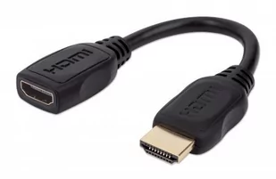 Manhattan PRZEDŁUŻACZ KABEL HDMI-HDMI 2.0 M/F 20CM 354523 - Kable komputerowe i do monitorów - miniaturka - grafika 1