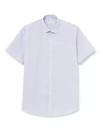 Koszule męskie - Seidensticker Męska koszula z krótkim rękawem, regular fit, beżowa, 46, beżowy, 46 - miniaturka - grafika 1