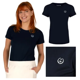 T-SHIRT damski koszulka Z HAFTEM BAWEŁNA TURECKA Captain Mike XXL - Koszulki i topy damskie T-SHIRT damski koszulka Z HAFTEM BAWEŁNA TURECKA Captain Mike XXL - Koszulki i topy damskie - miniaturka - grafika 1