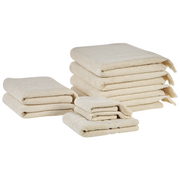 Ręczniki - Komplet 9 ręczników bawełnianych frotte beżowy ATIU Lumarko - miniaturka - grafika 1