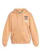 Koszulki i topy damskie - Roxy Top Surf Stoked Zipped Brushed Damski Brązowy XL - miniaturka - grafika 1
