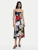 Sukienki - Desigual Sukienka codzienna Newspaper Coll 25SWVK40 Kolorowy Regular Fit - miniaturka - grafika 1