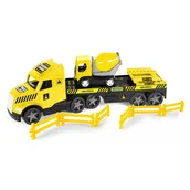 Samochody i pojazdy dla dzieci - Magic Truck Technic laweta z betoniarką 36461 Wader - miniaturka - grafika 1