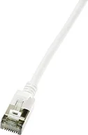 Kable miedziane - LogiLink Patchkabel CAT6A STP TPE SlimLine weiß 5,0m CQ9071S - miniaturka - grafika 1
