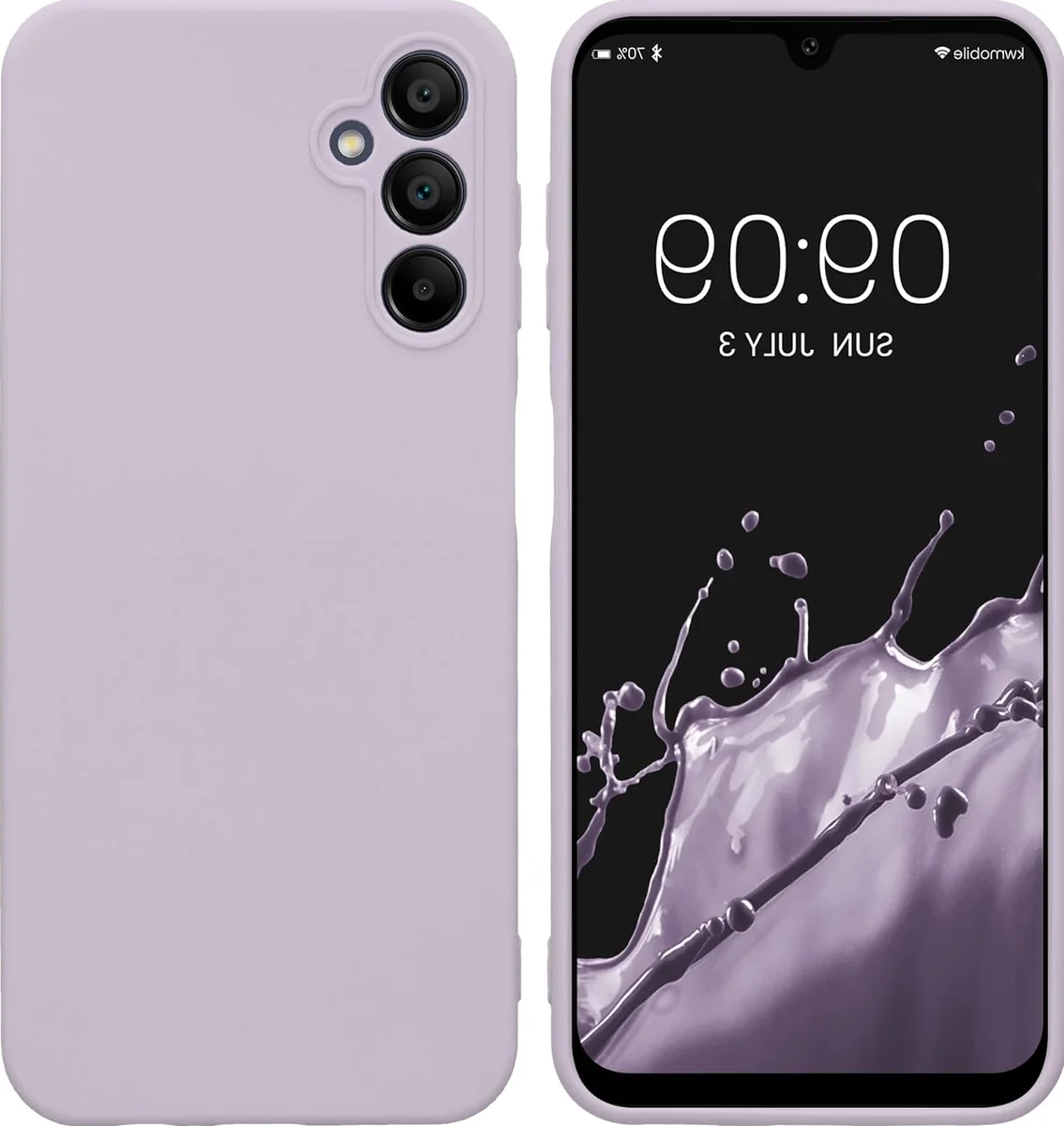 Etui na telefon lawendowe elastyczne ochrona aparatu gładkie