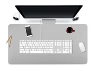 Podkładki pod mysz - Podkładka na biurko stół ochronna mata 90x45cm Gray - miniaturka - grafika 1