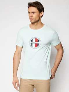 Koszulki męskie - Tommy Hilfiger T-Shirt Circular Logo MW0MW16593 Zielony Regular Fit - grafika 1