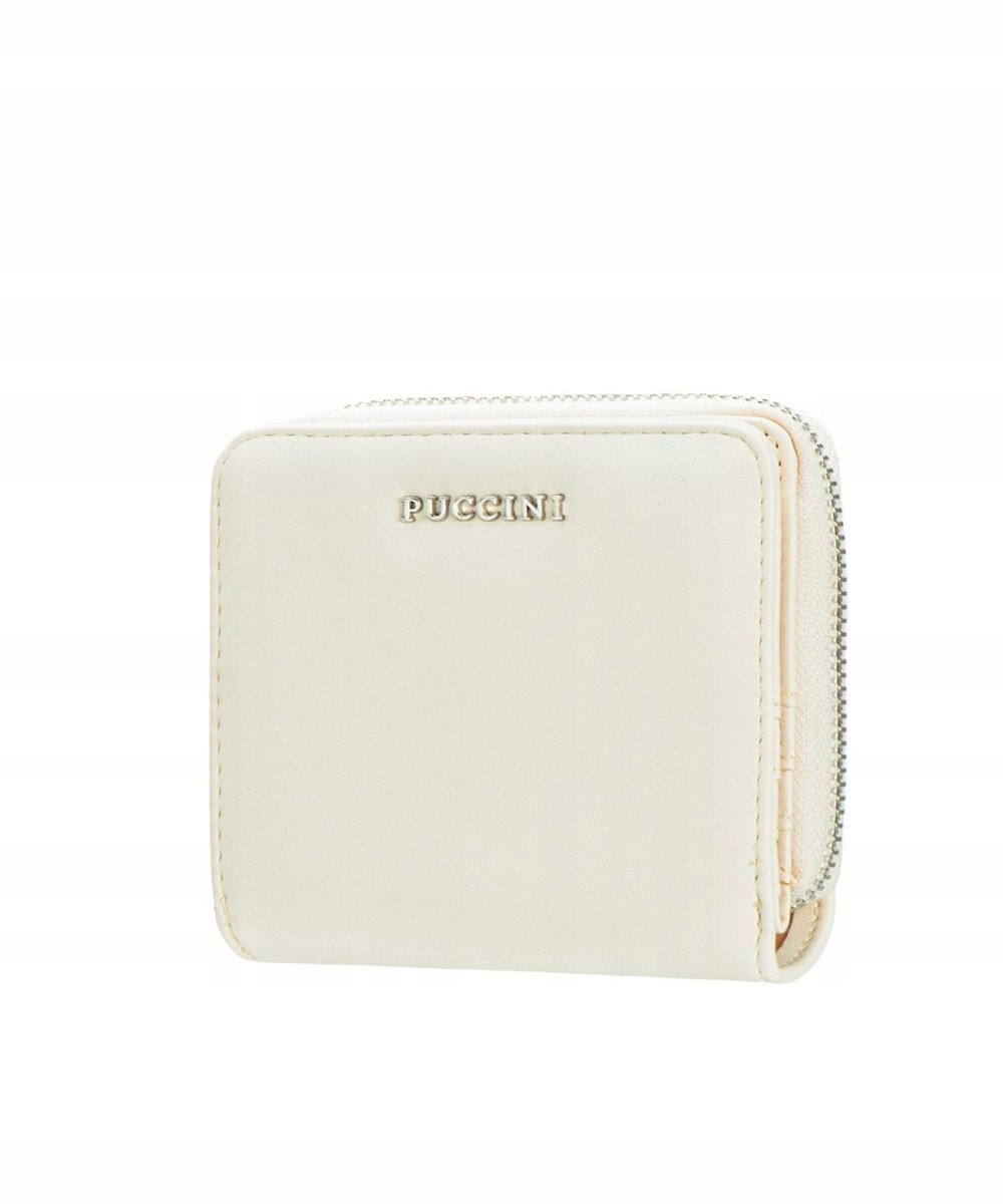 Portfel Damski Mały Elegancki Skóra Ekologiczna PUCCINI Beżowy BLP836A-6B