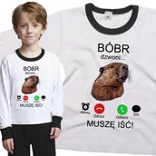 Piżamy dla dziewczynek - Piżama dziecięca Muszę Iść Bóbr Dzwoni 98/104 - VoloDonum - miniaturka - grafika 1