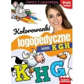 Pedagogika i dydaktyka - Martel Kolorowanki logopedyczne Głoski K G H z naklejkami - miniaturka - grafika 1