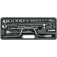 Klucze i nasadki - Vorel Klucze nasadowe 1/2"" 10-32mm kpl 24szt 58260 - miniaturka - grafika 1