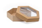 Pudełka i szkatułki - Pudełko karbowane z oknem 330x330x90mm wieczkowe - miniaturka - grafika 1