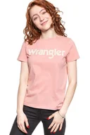 Koszulki i topy damskie - Wrangler T Shirt Damski Round Tee Bridal Rose W7N4Evp01-S - miniaturka - grafika 1
