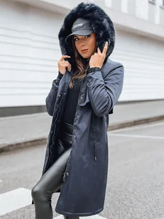 Kurtka zimowa damska parka LUSTER granatowa Dstreet TY4018-S - Kurtki damskie - miniaturka - grafika 1