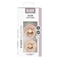 Smoczki uspokajające - BIBS STUDIO COLOUR 2-PACK JASMINE BLUSH M Smoczek uspokajający kauczuk Hevea - miniaturka - grafika 1