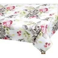 Obrusy i serwetki - Bellatex Obrus EMA Kwiaty szaro-różowy, 140 x 180 cm, 140 x 180 cm - miniaturka - grafika 1