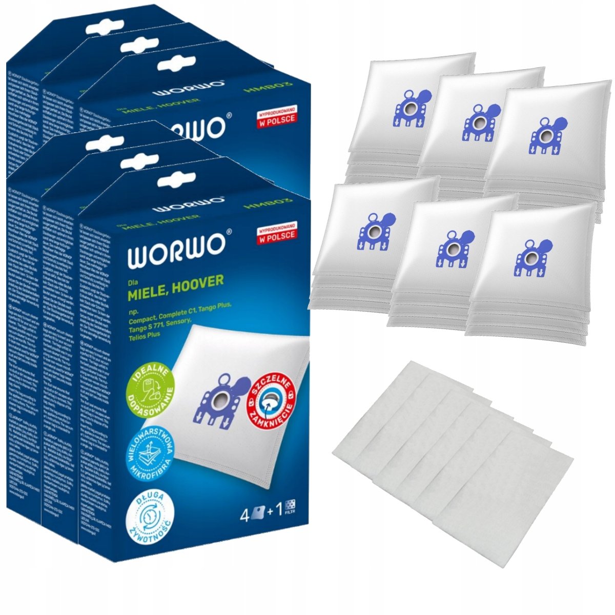 24x Worki do odkurzacza Miele Compact Electronic Euroclassic Rubin