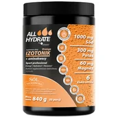 Układ pokarmowy - ALLHydrate Izotonik + Aminokwasy, smak pomarańczowy, 840 g - miniaturka - grafika 1