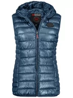 Kamizelki damskie - Maison Montaigne Kamizelka pikowana "Annemai" w kolorze granatowym - miniaturka - grafika 1