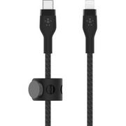 Kable USB - Belkin Kabel USB Typ-C Lightning Braided Silicone 2m Czarny - miniaturka - grafika 1