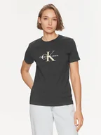 Koszulki i topy damskie - Calvin Klein Jeans T-Shirt Archival Monologo J20J223272 Czarny Regular Fit - miniaturka - grafika 1