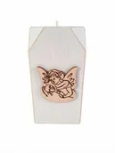 Naczynia liturgiczne i akcesoria - Anioł Stróż świecznik drewniany - miniaturka - grafika 1