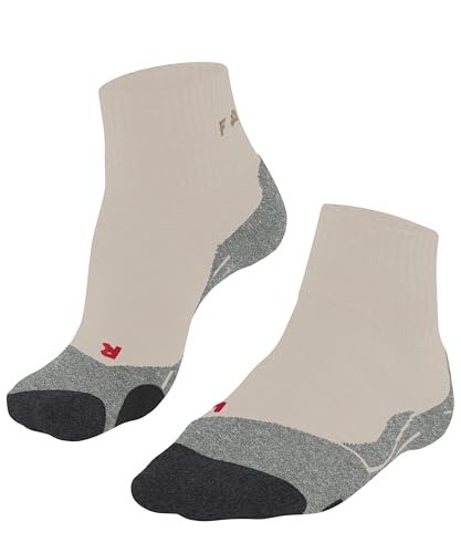 FALKE Kobiety Skarpety do wędrówek TK2 Explore Short W Sso Wełna przeciw pęcherzom grube 1 Para, Beżowy Natural 4200, 39-40