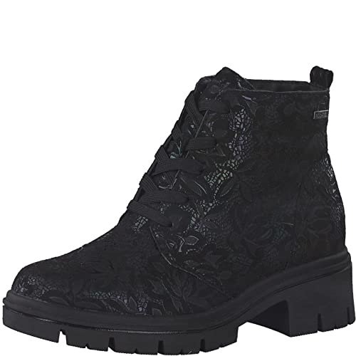 Tamaris Comfort Damskie sztyblety 8-86206-29-5, czarne/kwiatowe, 36 EU