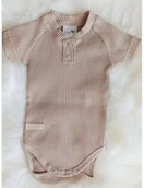 Body dla niemowląt - Baby in world Body niemowlęce z krótkim rękawem Harmony Boy Latte, Rozmiar: 80/86 - miniaturka - grafika 1