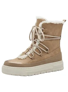 Marco Tozzi Damskie buty Bootie Laced 2-26295-43, modne kozaki, taupe Comb, 37 EU, Taupe Comb, 37 EU - Kozaki damskie - miniaturka - grafika 1