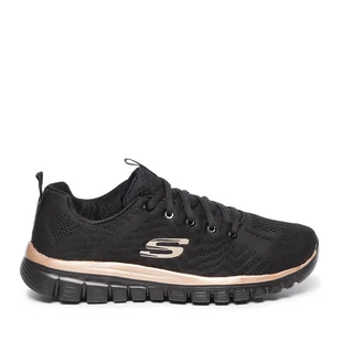 Sneakersy Skechers Get Connected 12615/BKRG Czarny - Sneakersy damskie - miniaturka - grafika 1