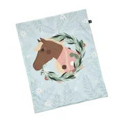 Koce i narzuty dla dzieci - LA MILLOU LEKKI KOCYK MINKY- L - PONY IS MY LOVE - PAPAYA - miniaturka - grafika 1