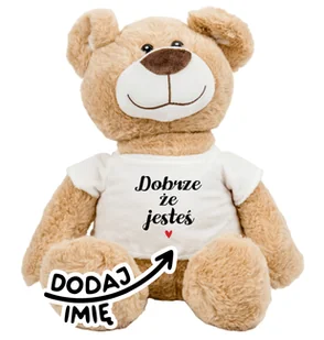 ŚMIESZNY Miś na walentynki dla dziewczyny, żony, narzeczonej - DOBRZE, ŻE JESTEŚ - Walentynki - miniaturka - grafika 1