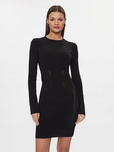 Patrizia Pepe Sukienka dzianinowa 8A1295/K7I5-K103 Czarny Slim Fit - Sukienki - miniaturka - grafika 1