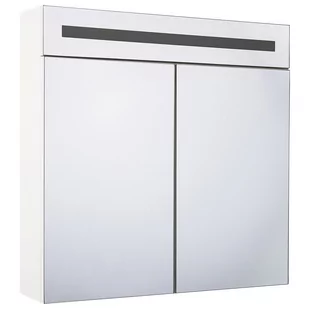 Beliani Szafka łazienkowa wisząca z lustrem LED 60 x 60 cm biała JARAMILLO - Szafki łazienkowe - miniaturka - grafika 1