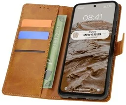 Bizon Etui z klapką Case Pocket do Motorola Moto G35 5G, brązowe - Etui i futerały do telefonów Bizon Etui z klapką Case Pocket do Motorola Moto G35 5G, brązowe - Etui i futerały do telefonów - miniaturka - grafika 1