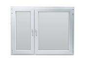 Okno fasadowe 2-szybowe  PCV O18 rozwierno-uchylne + rozwierne asymetryczne prawe 1465x1135 mm białe